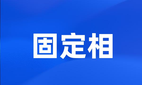 固定相