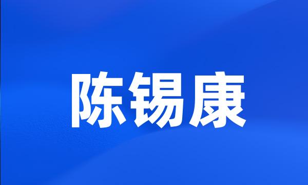 陈锡康