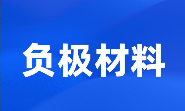 负极材料