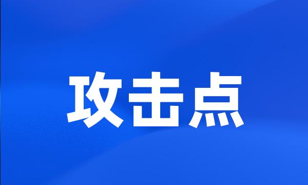 攻击点