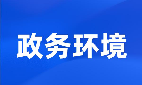 政务环境