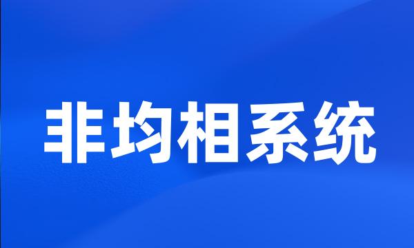 非均相系统