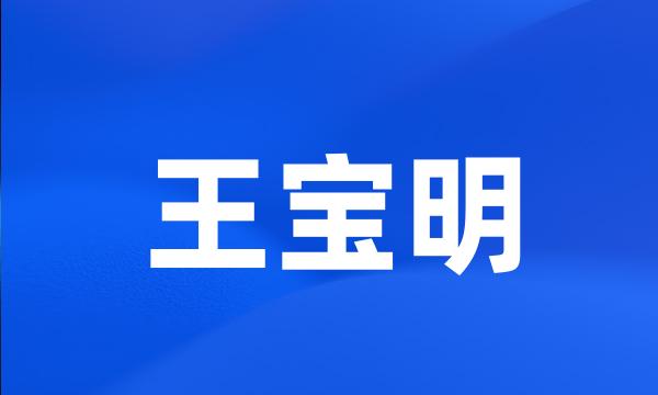 王宝明