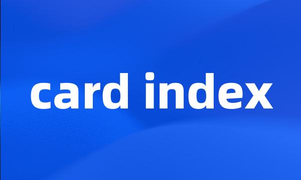 card index