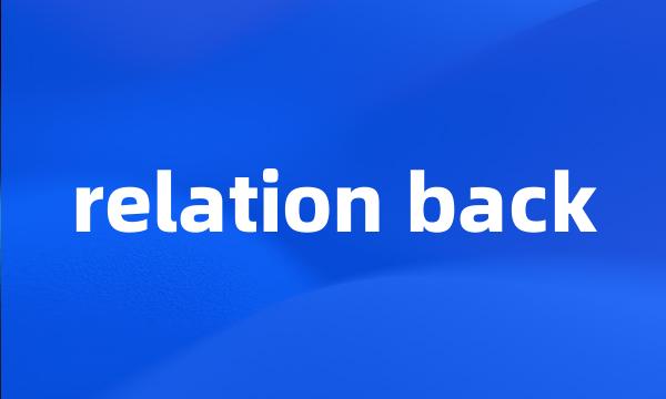 relation back