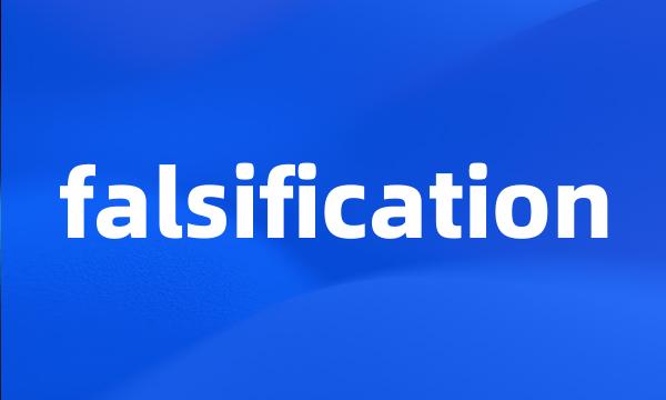 falsification