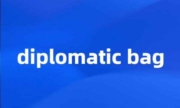 diplomatic bag