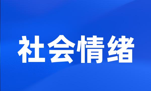 社会情绪