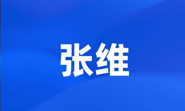 张维