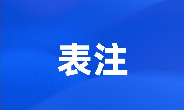 表注