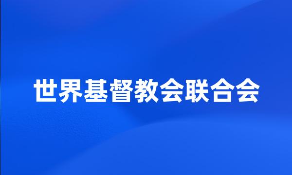 世界基督教会联合会