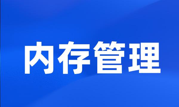 内存管理