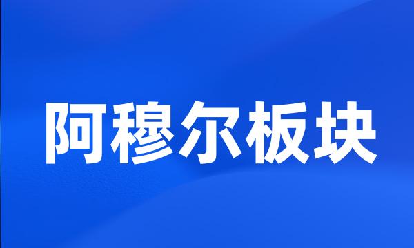 阿穆尔板块