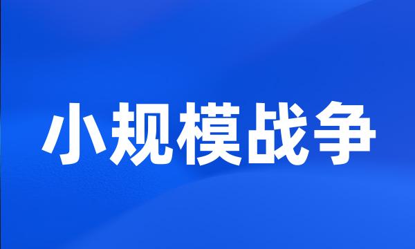 小规模战争