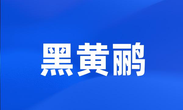 黑黄鹂