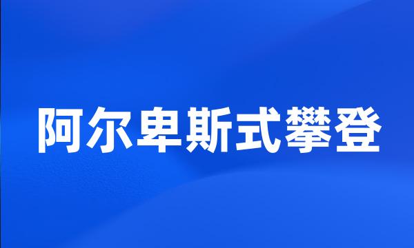 阿尔卑斯式攀登