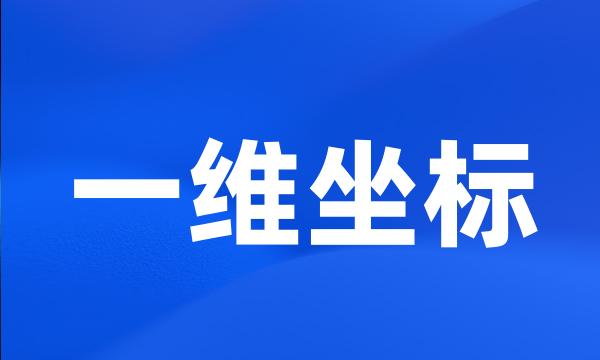 一维坐标