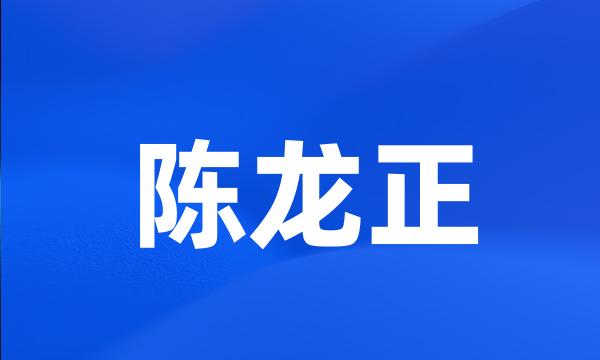 陈龙正