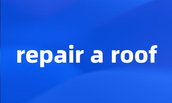 repair a roof