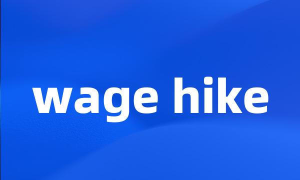 wage hike