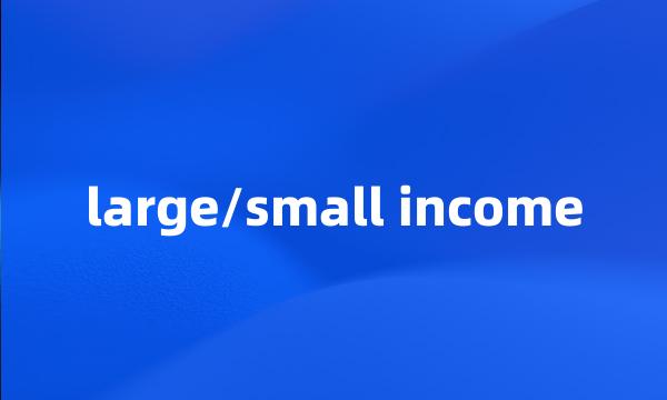 large/small income