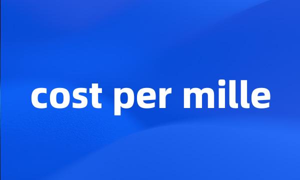 cost per mille