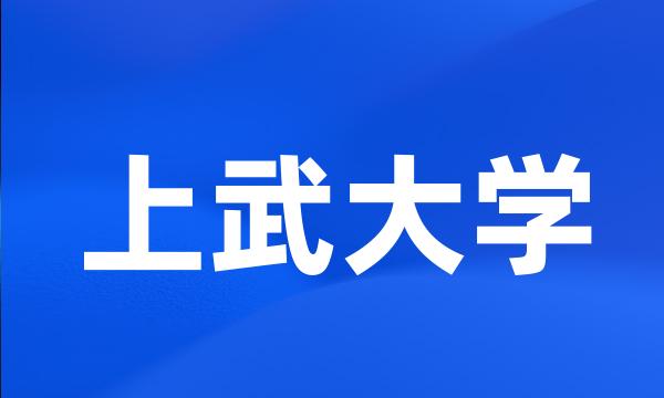 上武大学