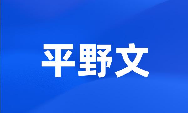 平野文