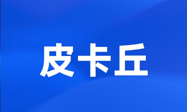 皮卡丘