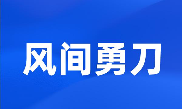 风间勇刀