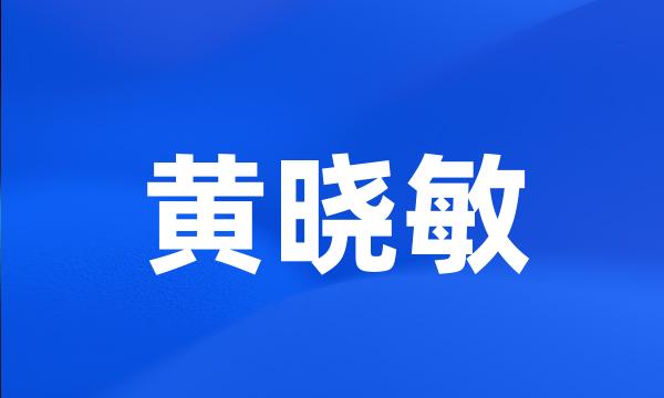 黄晓敏