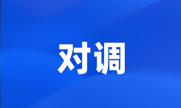 对调