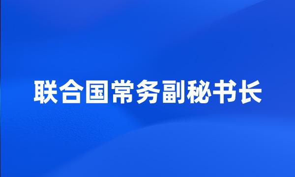 联合国常务副秘书长