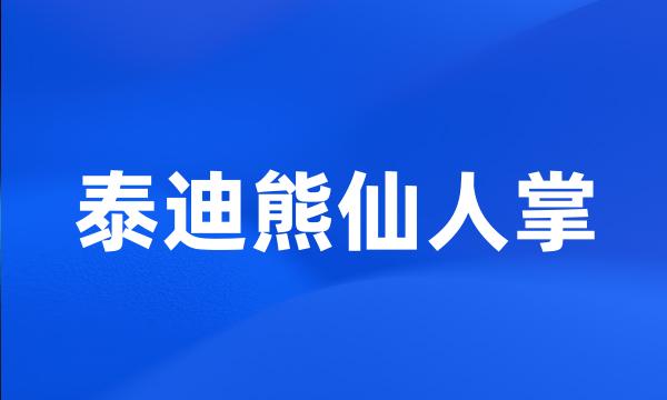 泰迪熊仙人掌