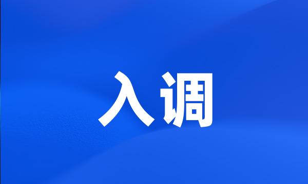 入调