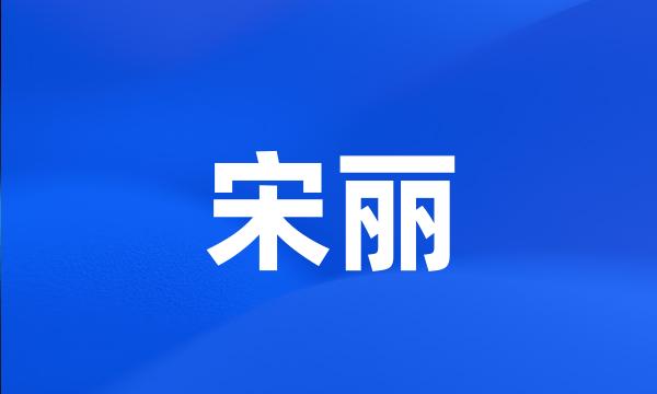 宋丽