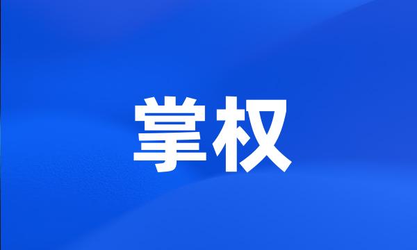 掌权