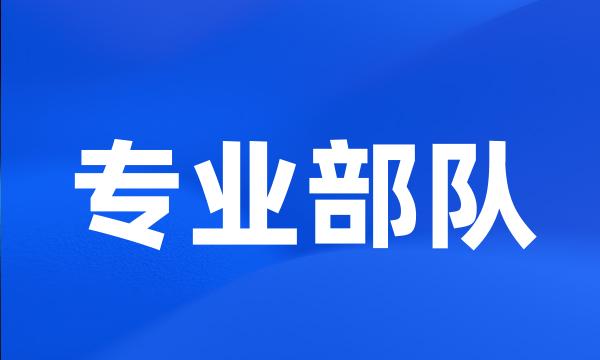 专业部队