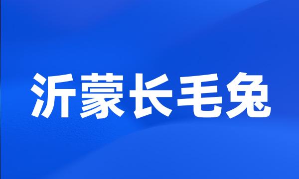 沂蒙长毛兔