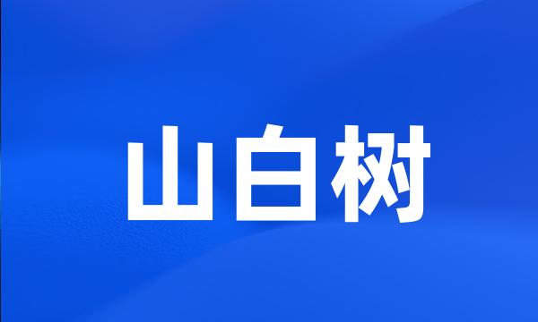 山白树