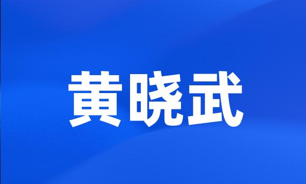 黄晓武