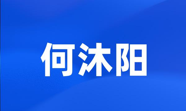 何沐阳