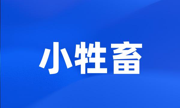 小牲畜