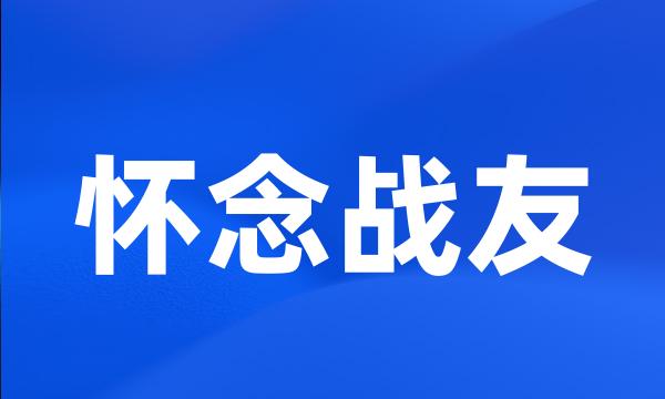 怀念战友