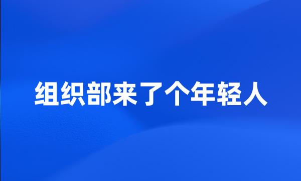 组织部来了个年轻人