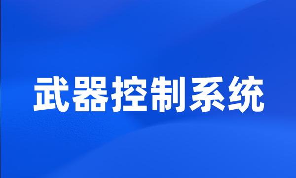 武器控制系统