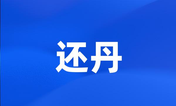 还丹