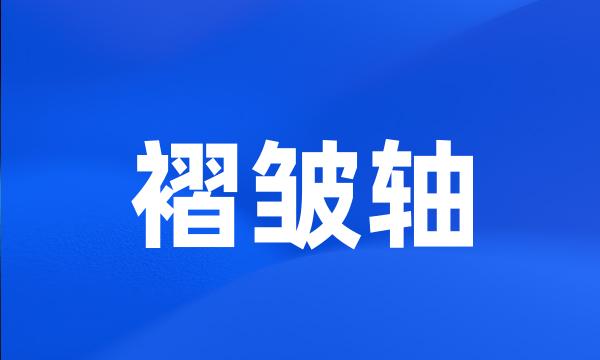 褶皱轴