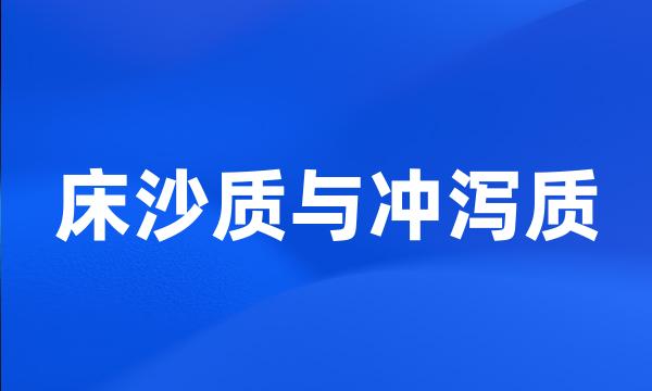 床沙质与冲泻质