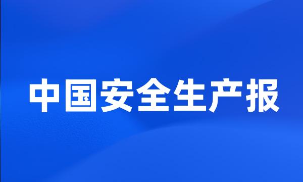 中国安全生产报